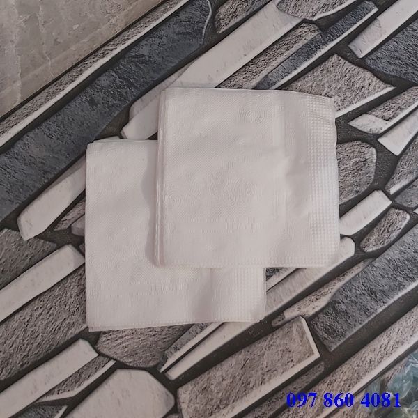 KHĂN GIẤY VUÔNG RỜI TỪNG TỜ TÚI 1 KG SIZE 16X16 CM