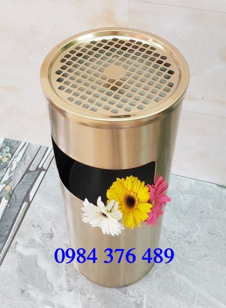 THÙNG RÁC INOX TGT-S2-VÀNG