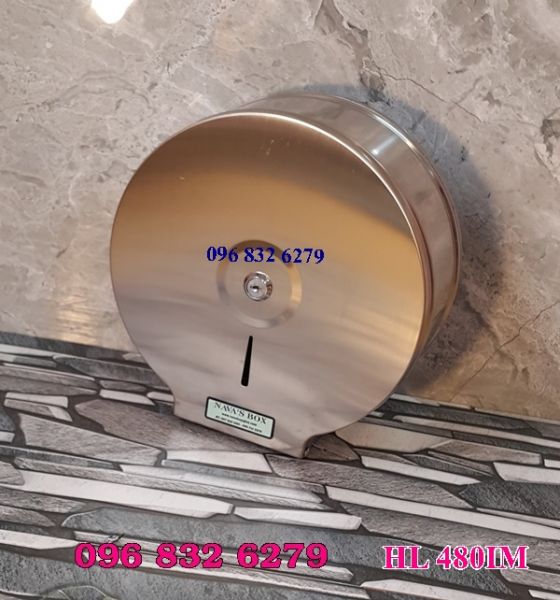 Hộp đựng giấy vệ sinh cuộn lớn inox 100% HL 480IM (BÁN CHẠY NHẤT)