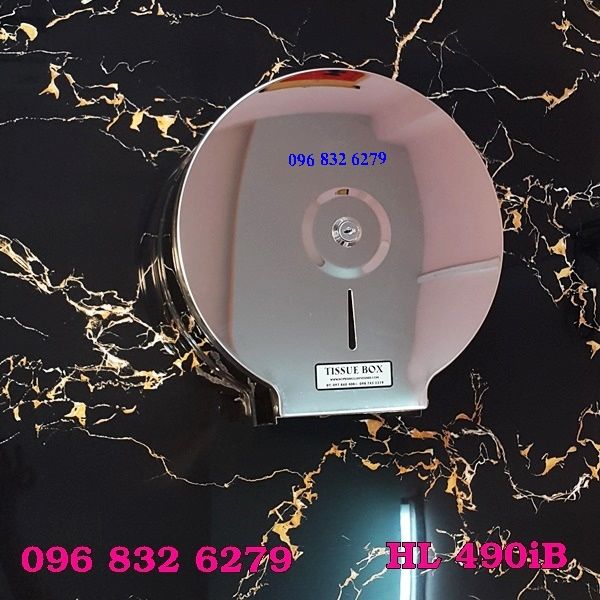 Hộp giấy vệ sinh lớn Inox bóng HL 490IB