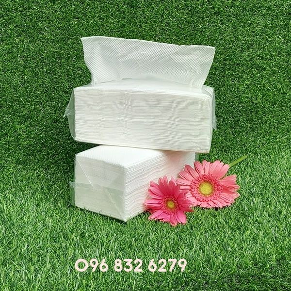 KHĂN GIẤY VUÔNG DẠNG RÚT SẠCH, DAI, KHÔNG BỤI