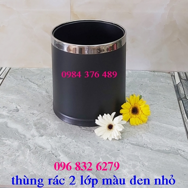 THÙNG RÁC INOX 2 LỚP KHÔNG NẮP